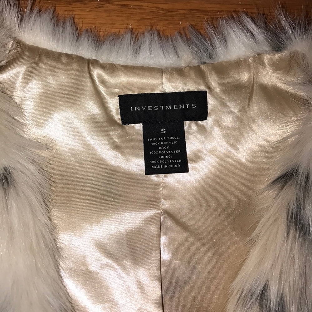 Fur Leopard Print Vest - Picture 2 of 3